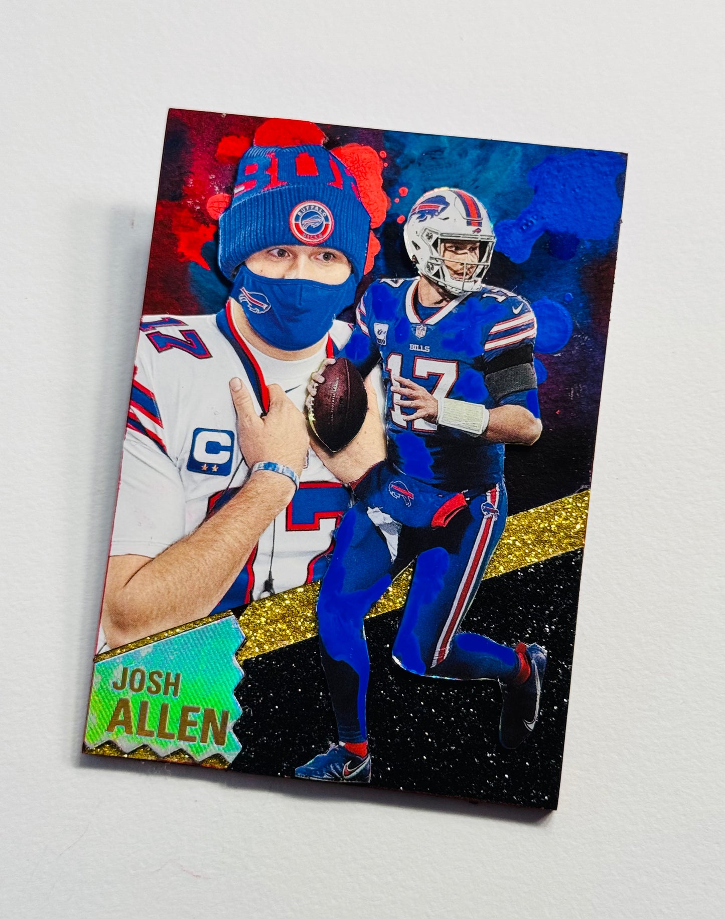 Art trading card (“Wild Bill” Josh Allen 1/1 Buffalo Bills NFL)