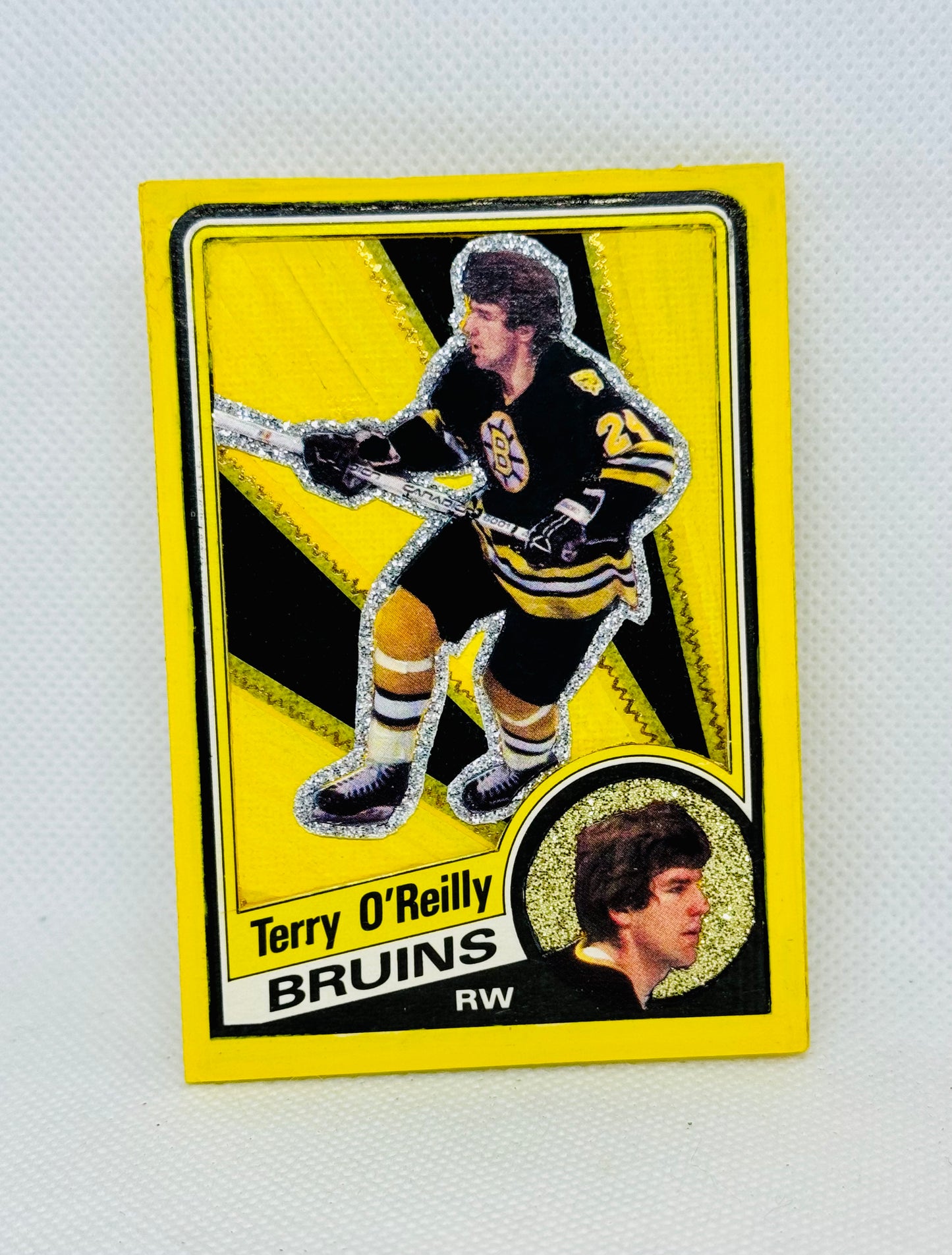 Art trading card (“Bruin Bully” Terry O’Reilly 1/1 Boston Bruins NHL)