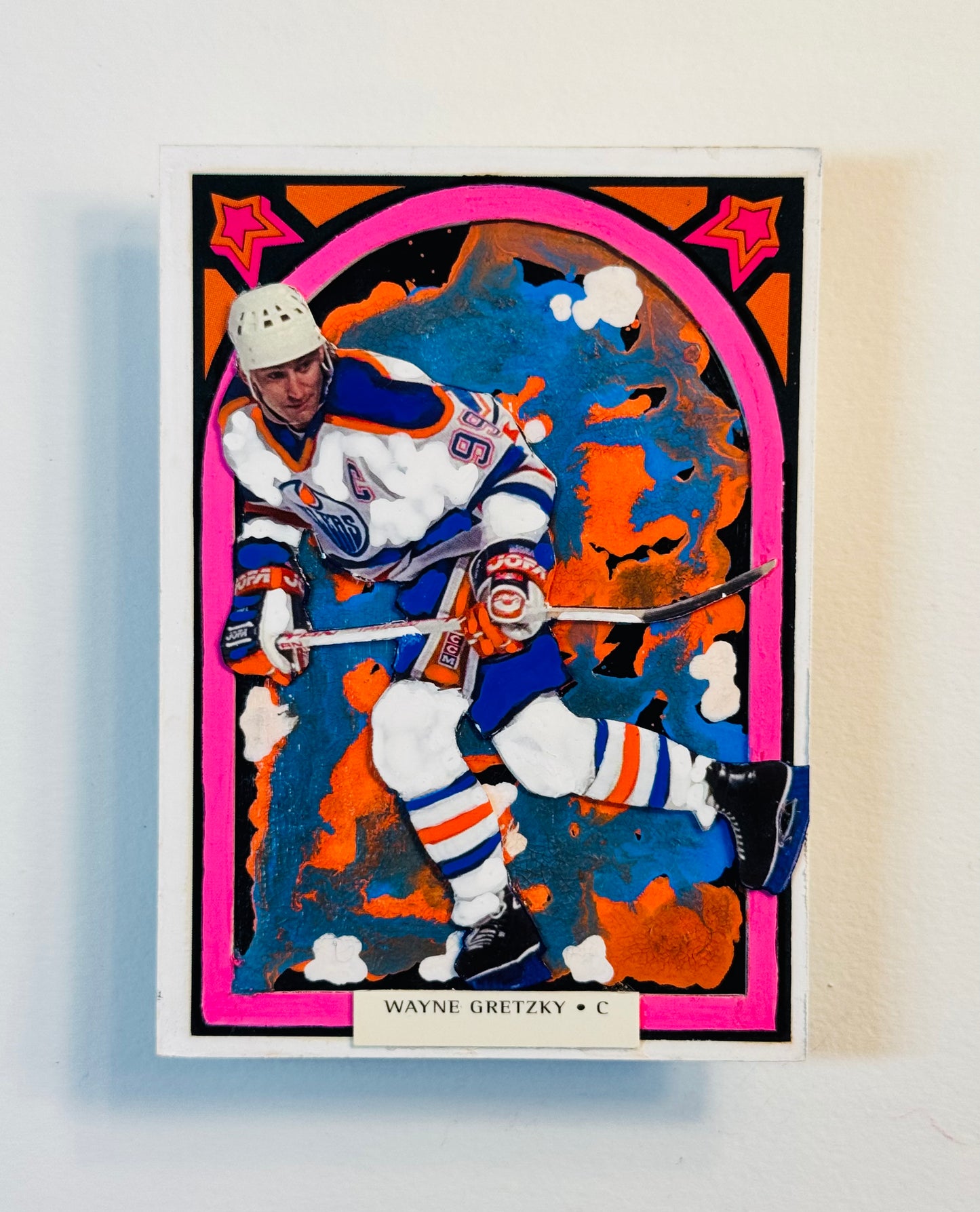 Art trading card (“Gretzky” Wayne Gretzky 1/1 NHL Edmonton Oilers)