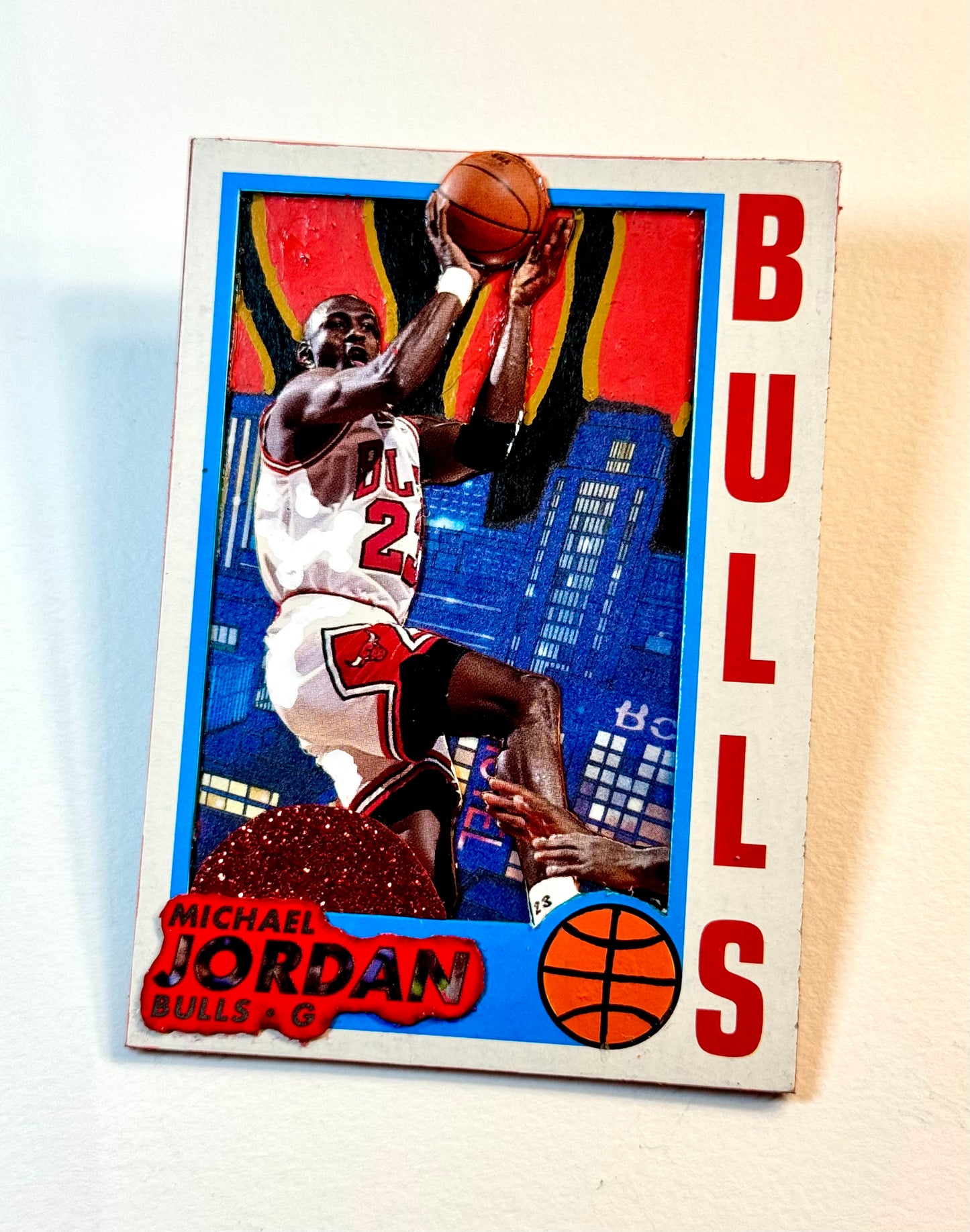 Art trading card (“Air & Space” Michael Jordan Skyline 1/1 NBA Chicago Bulls)