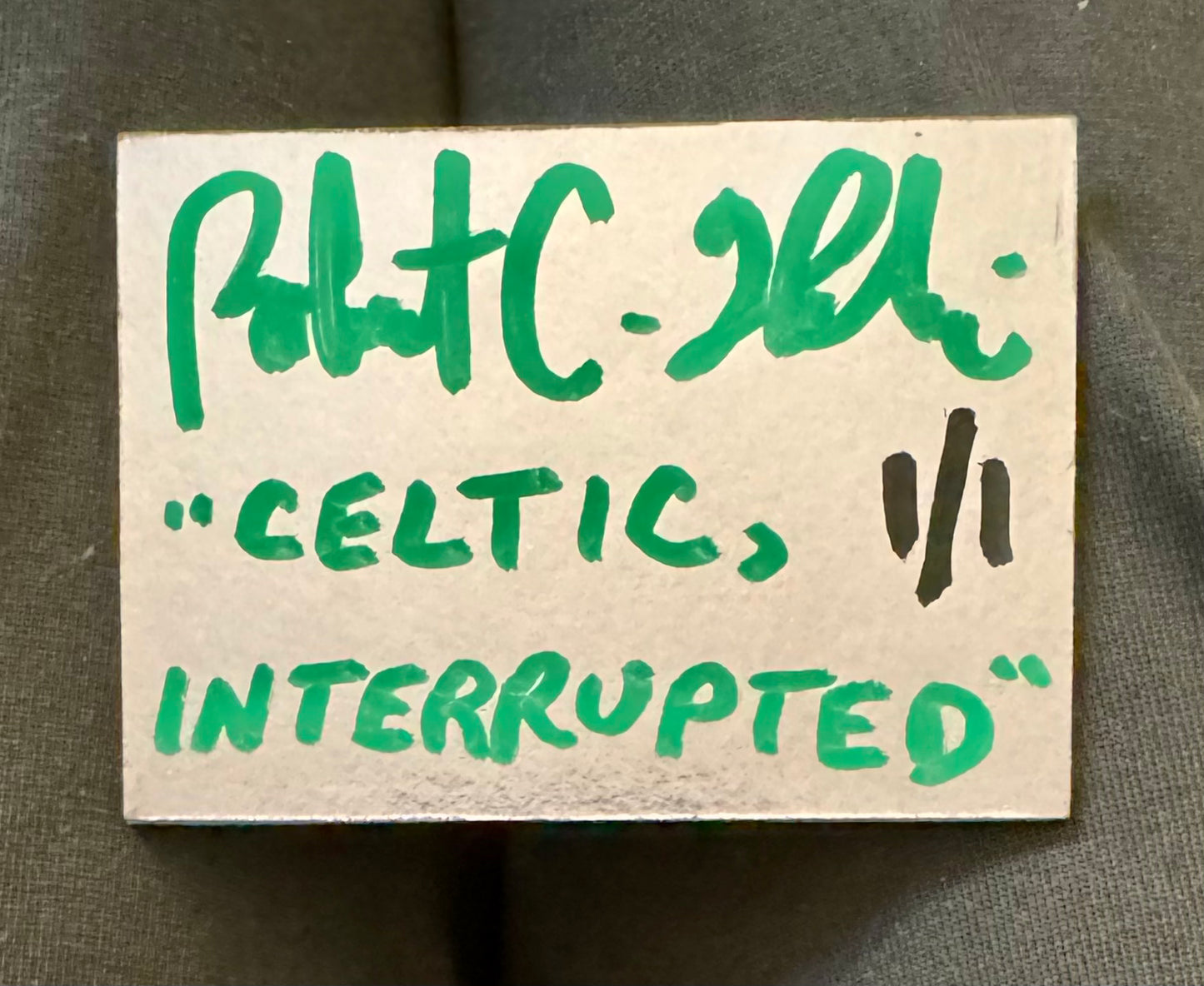 Art trading card (“Celtic, Interrupted” Reggie Lewis 1/1 Boston Celtics NBA)