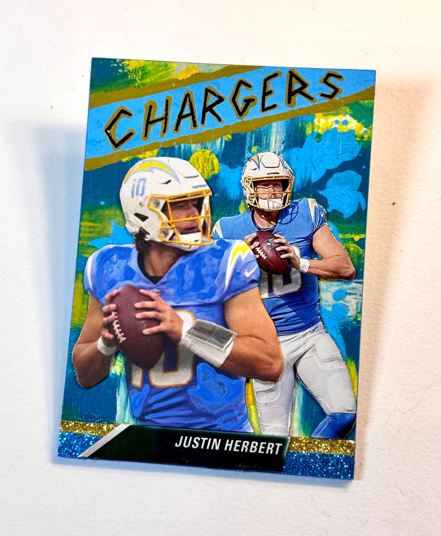 Art trading card (“Herbert Haze” Justin Herbert 1/1 NFL San Diego Chargers)