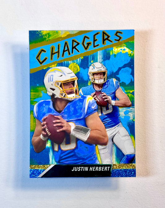 Art trading card (“Herbert Haze” Justin Herbert 1/1 NFL San Diego Chargers)