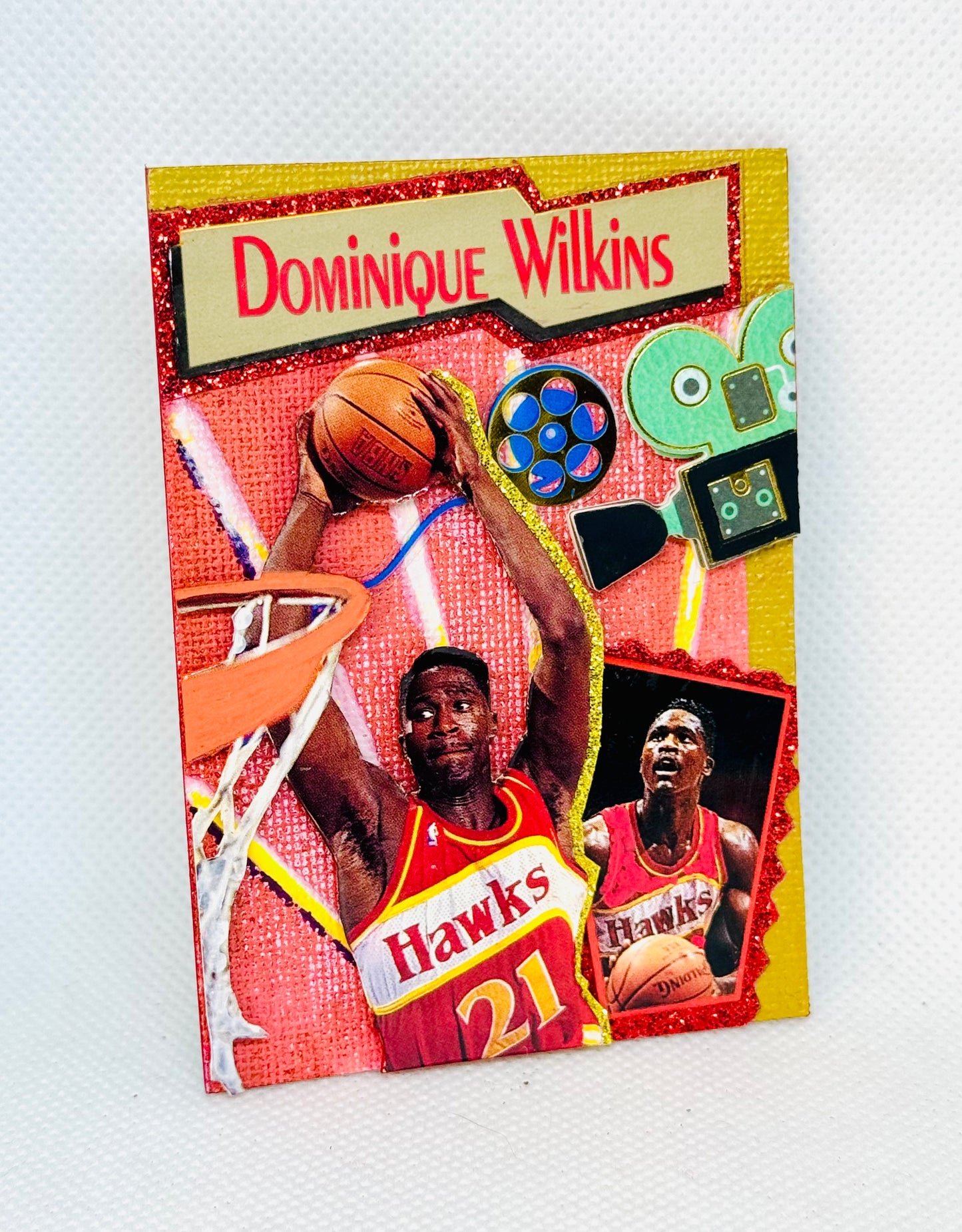 Art trading card (“Viral Highlights” Dominique Wilkins 1/1 NBA Atlanta Hawks)