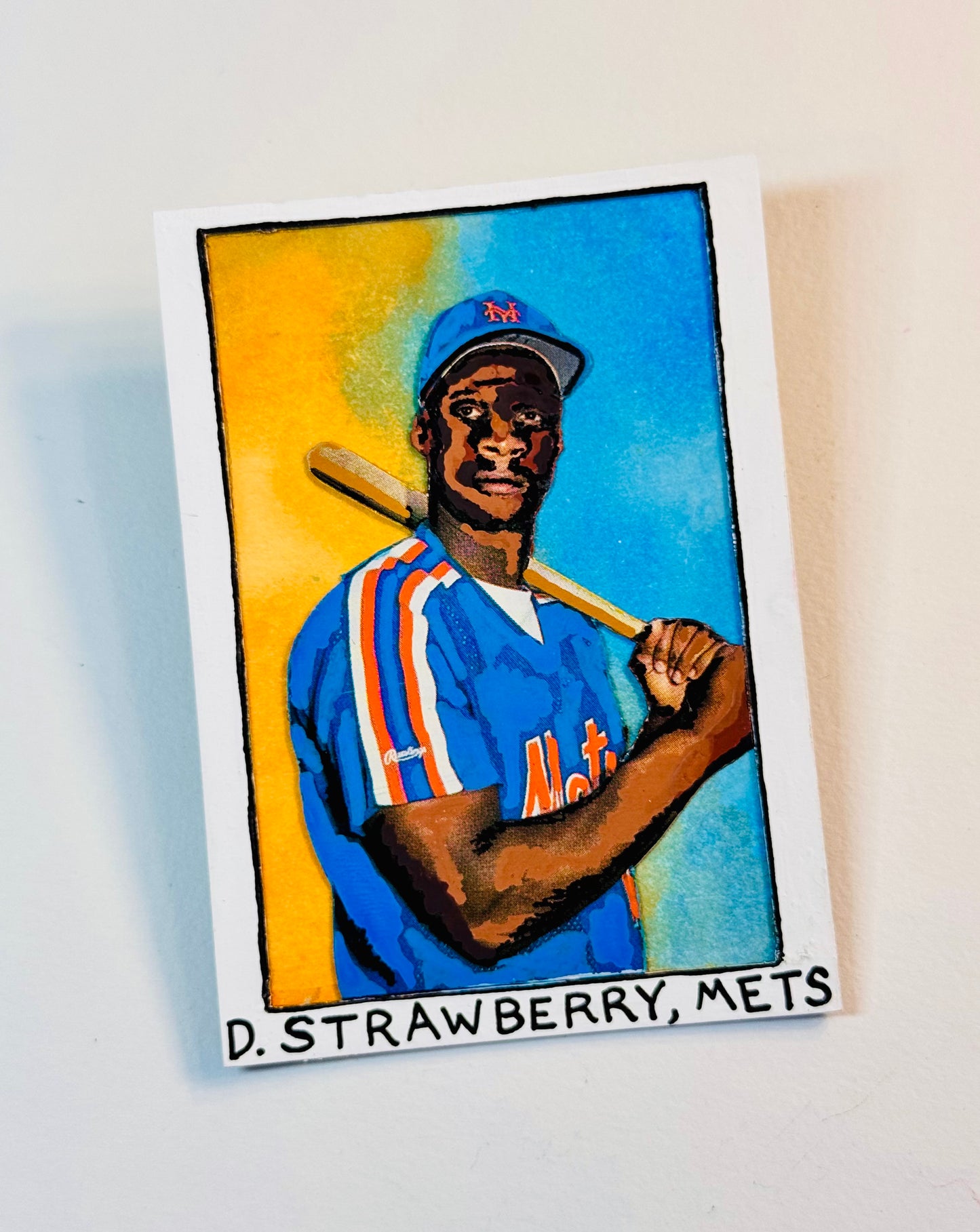 Art trading card (“Strawberry” Darryl Strawberry T206/SSA Edition 1/1 MLB New York Mets)