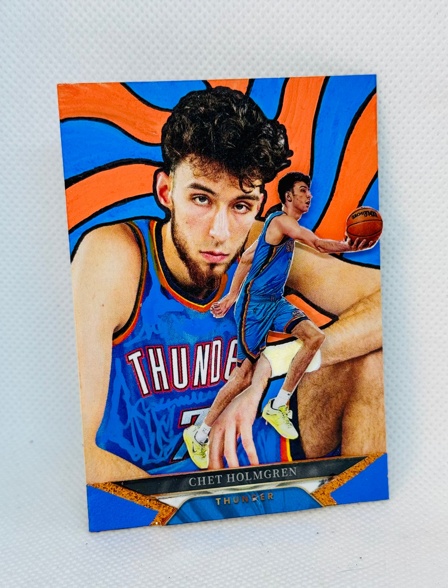 Art trading card (“To The World. It’s Time.” Chet Holmgren 1/1 Oklahoma City Thunder NBA)