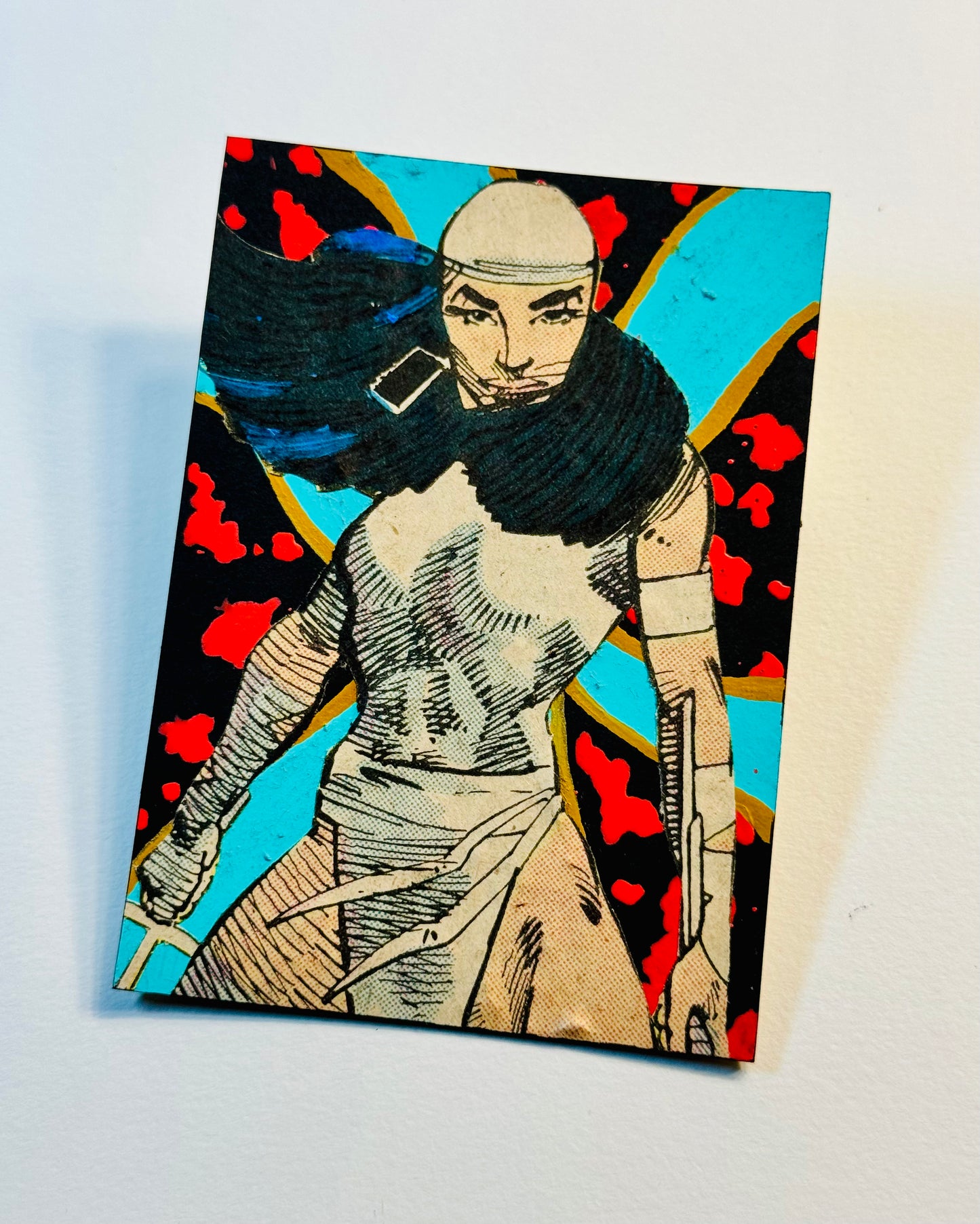 Art trading card (“Elektra” Elektra 1/1 MCU Daredevil Comic Books)