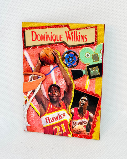 Art trading card (“Viral Highlights” Dominique Wilkins 1/1 NBA Atlanta Hawks)