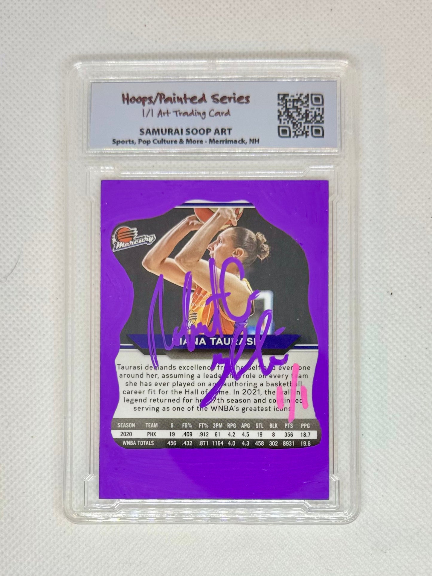 Art trading card (“Hoops/Painted: Diana Taurasi” 1/1)