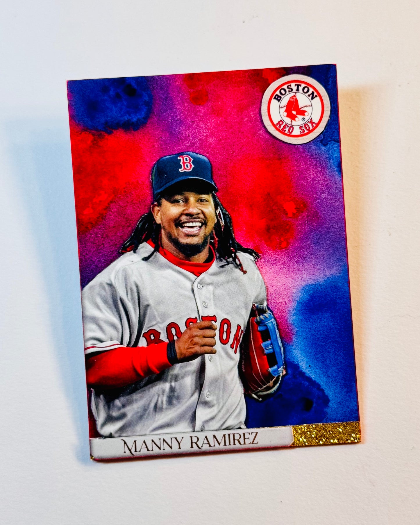 Art trading card (“Manny Being Manny” Manny Ramirez Red Sox 1/1 MLB Boston)