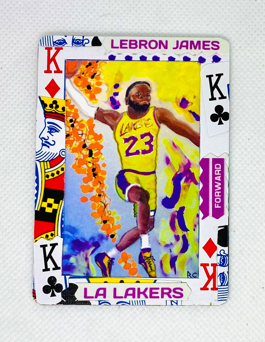 Art Trading Card (Lebron James "King" Los Angeles Lakers 1/1)