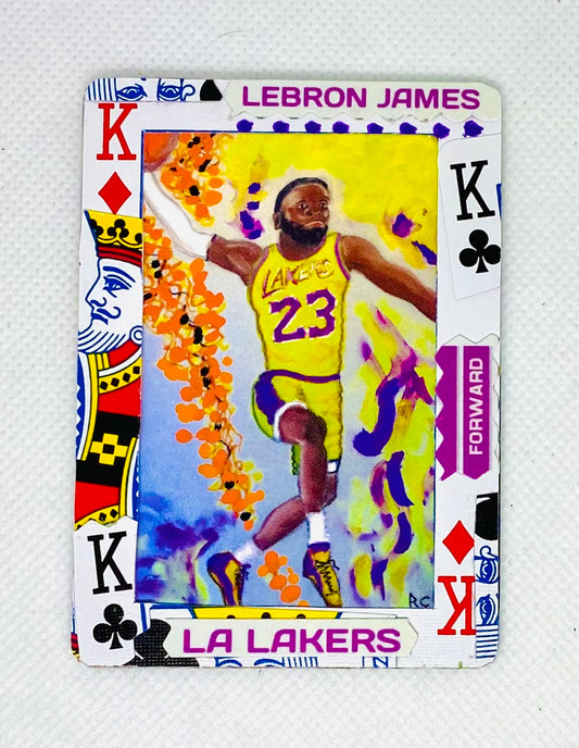 Art Trading Card (Lebron James "King" Los Angeles Lakers 1/1)